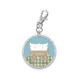 Covered Wagon Enamel Charm