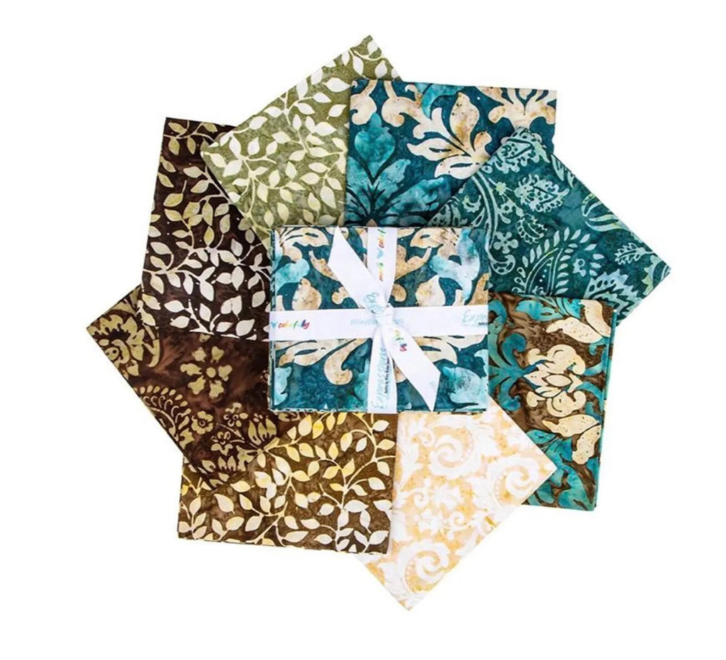 Batiks Decorator Style Cedar Stone Fat Quarter Bundle A (8 Pcs)