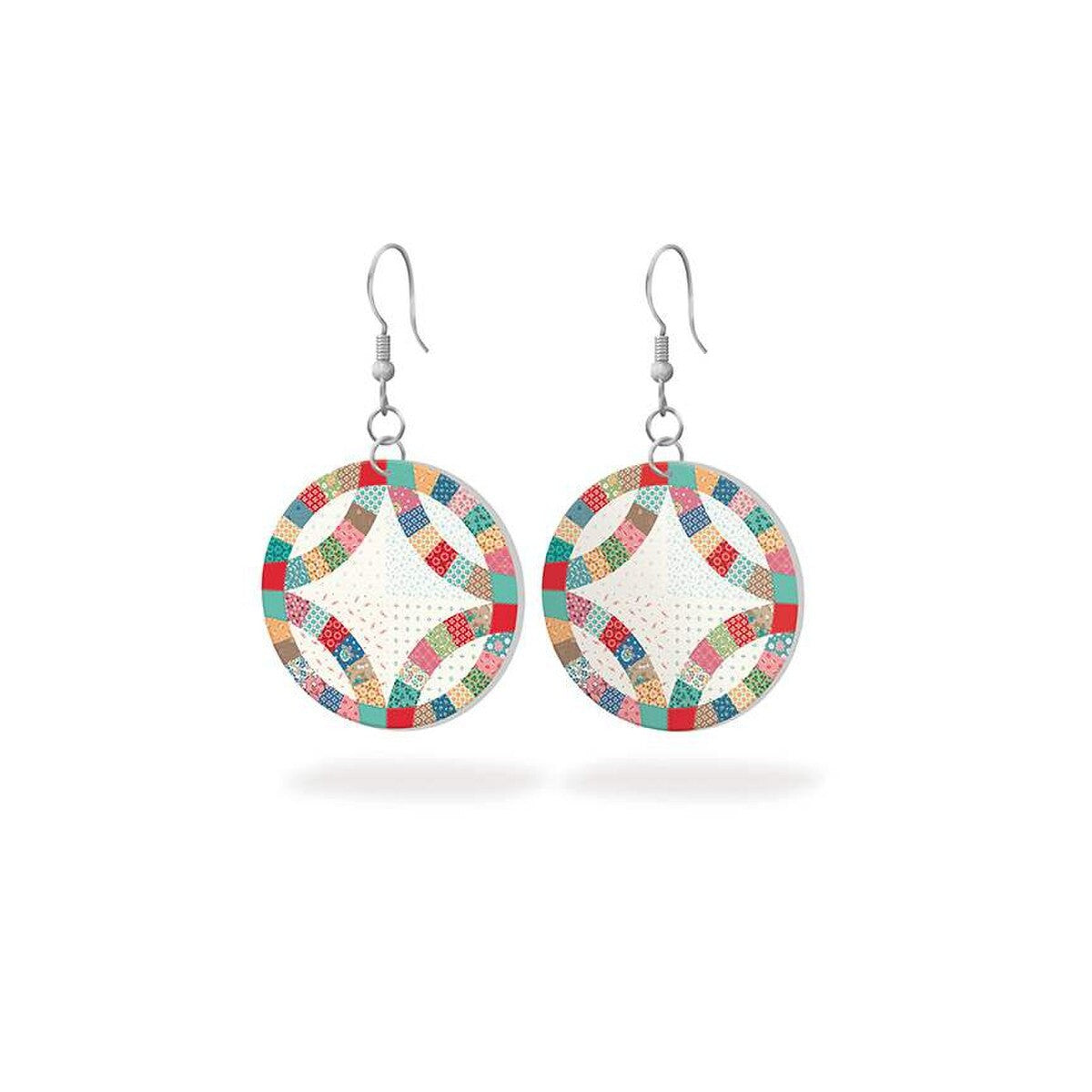 Round Quilt Earrings