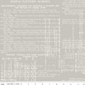 Sew Text Gray 108" Wide Back