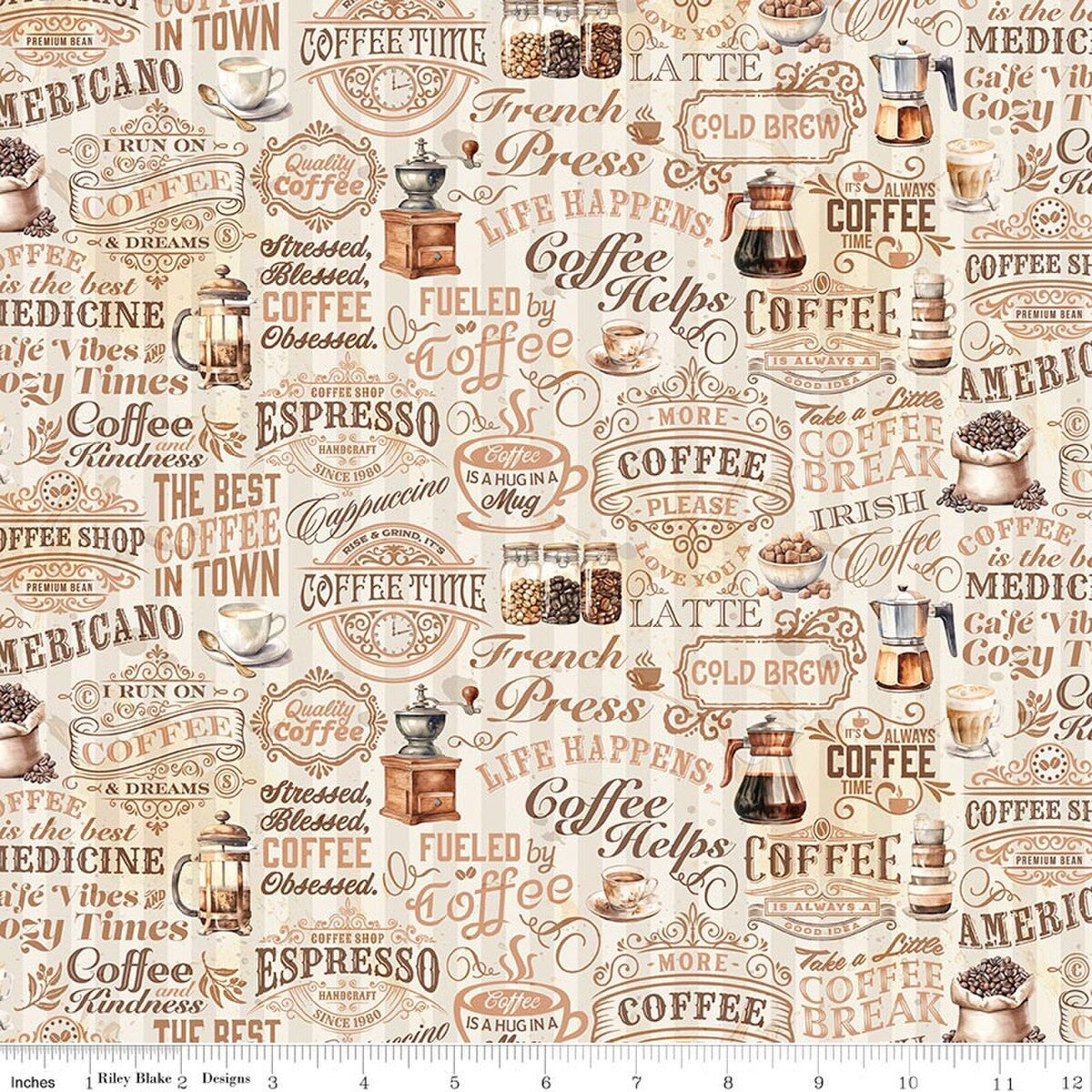 Coffee Time Text Cream