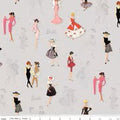 Barbie Vintage Main Gray Cotton Fabric