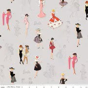 Barbie Vintage Main Gray Cotton Fabric