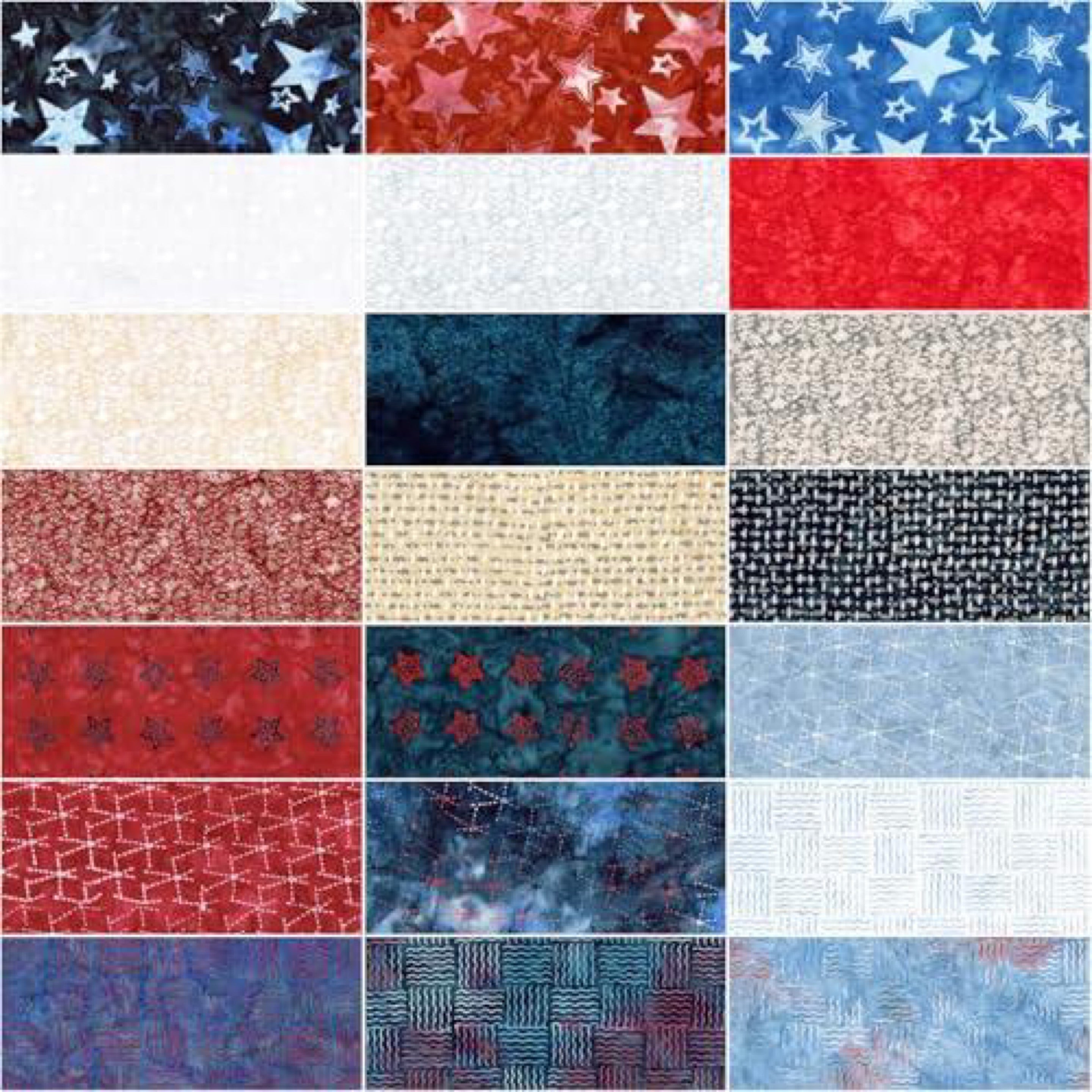 Stars & Stitches Fat Quarter Bundle (21 pcs)