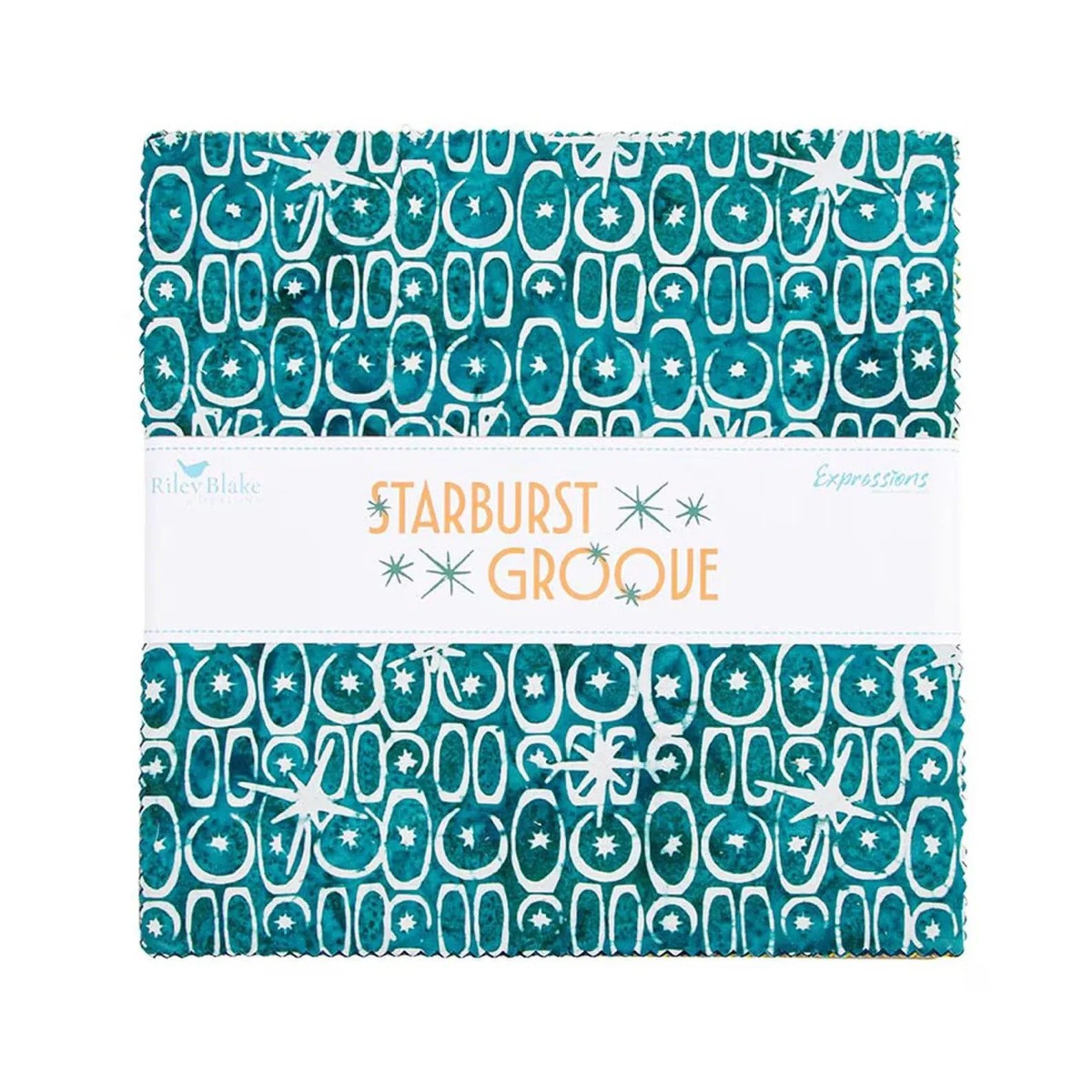 Batiks Starburst Groove 10 Inch Stacker, (42 Pcs)