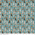 Cowgirl Boots Blue 2-Yard Pre-Cut