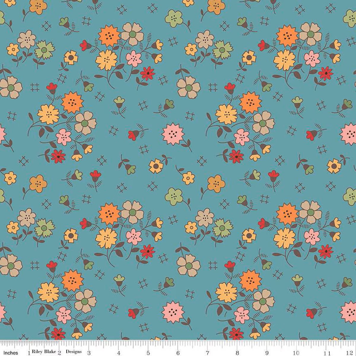 Autumn Floral Raindrop 108" Wide Back 3-Yard Bundle