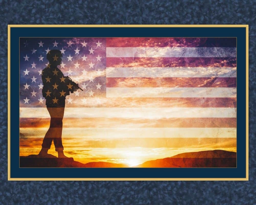 Defender Patriotic Silhouette Pattern