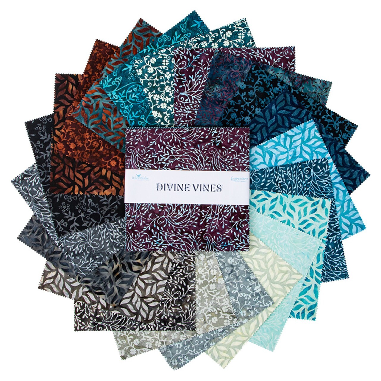 Batiks Divine Vines 10 Inch Stacker (42 pcs)
