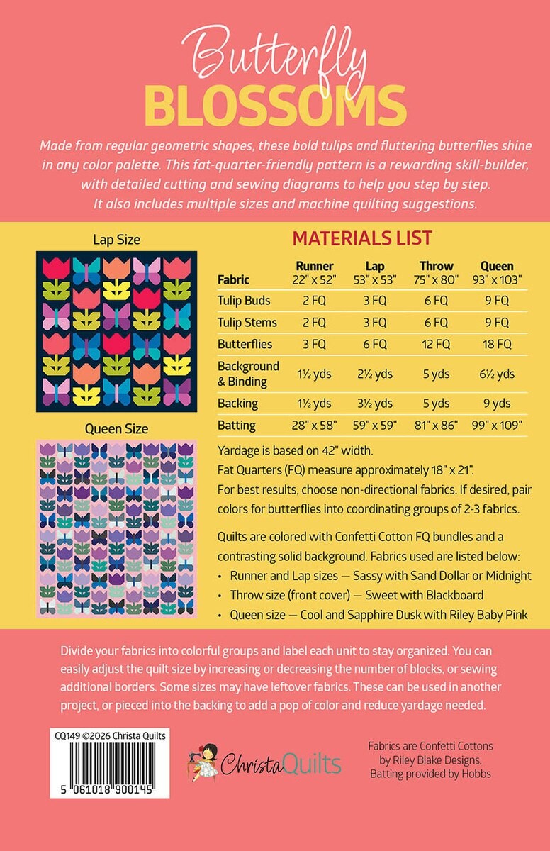 Butterfly Blossoms Quilt Pattern