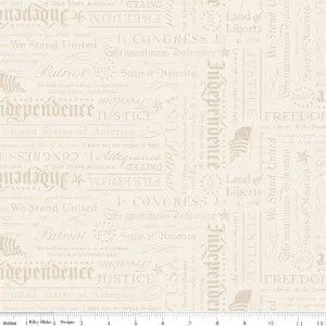 Cream Independence Fabric by Riley Blake