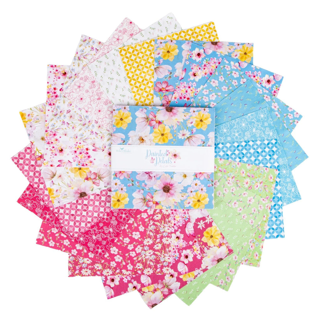 Painted Petals 10-Inch Squares Layer Cake (42 pcs)