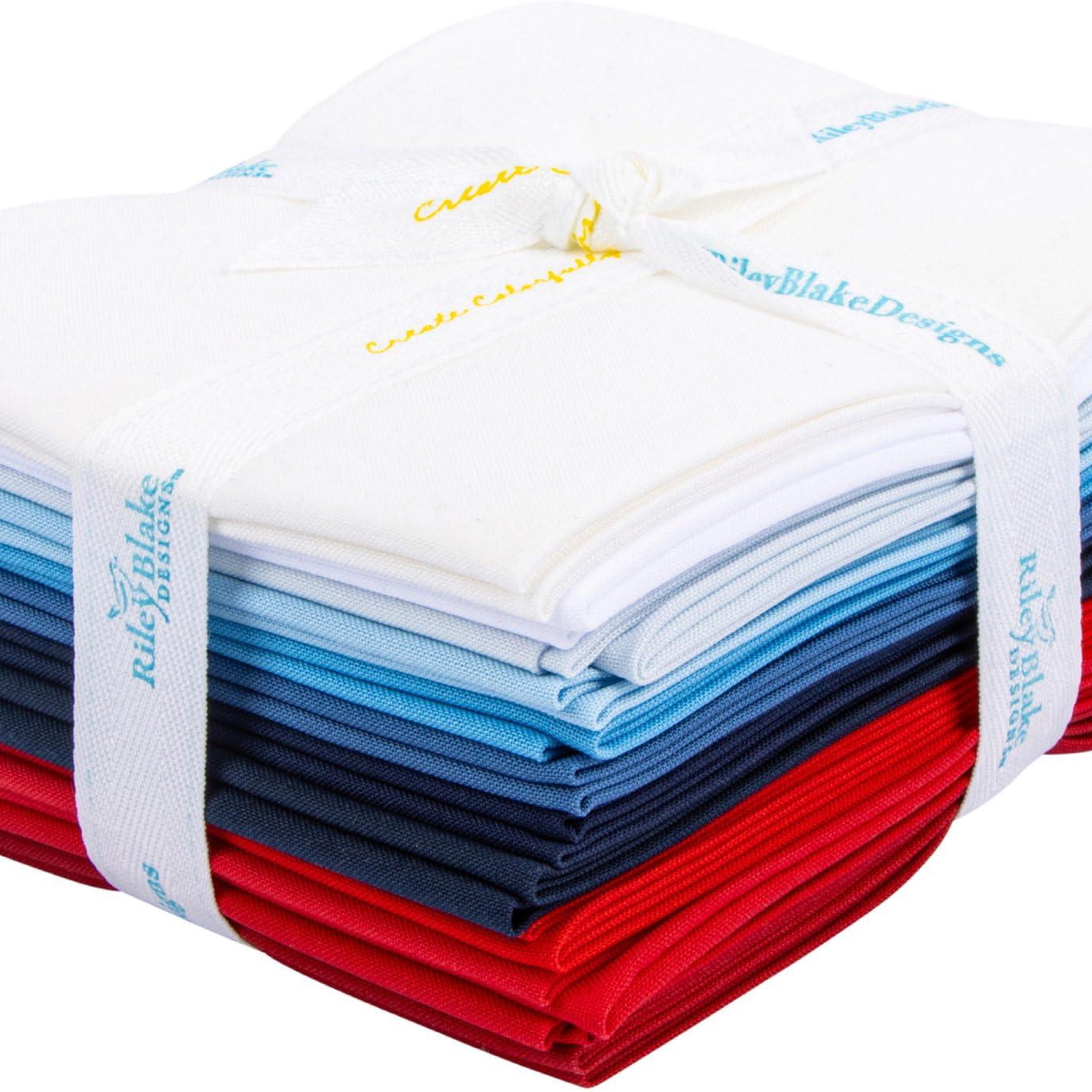 Confetti Cotton Solids Patriotic 12 Fat Quarters Riley Blake Designs FQ-PAT120-12