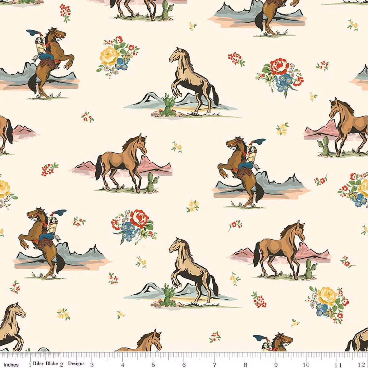 Cowgirl Main Cream 1-Yard Pre-Cut