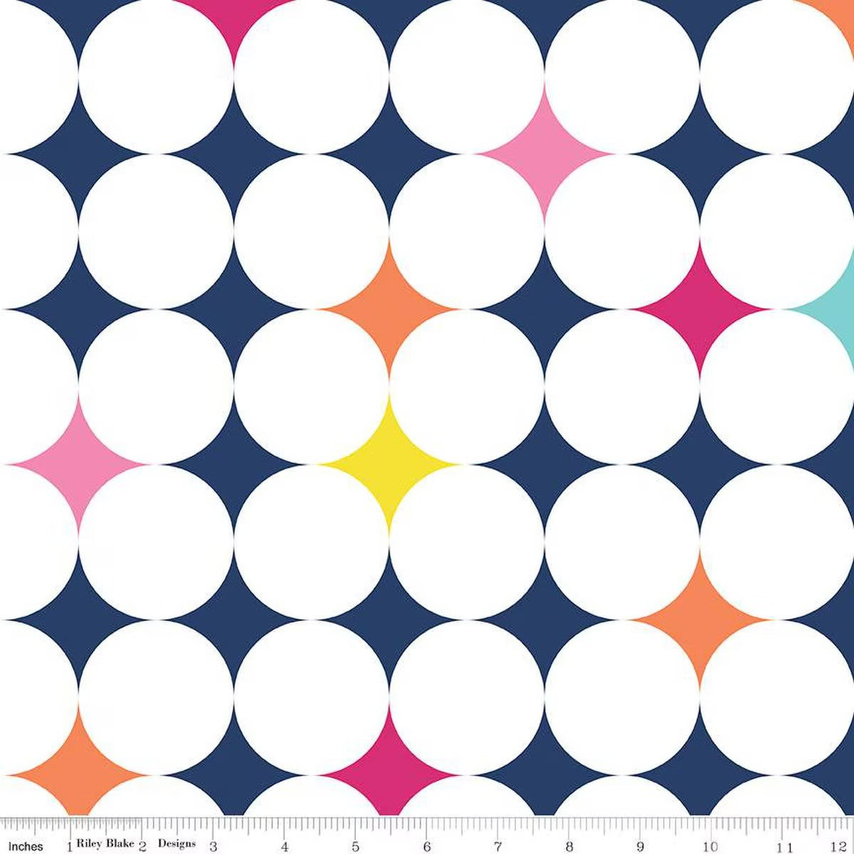 Effervescence Navy Wide Back 3-Yard Bundle