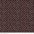 Barbie Vintage Sparkle Dots Black Cotton Fabric