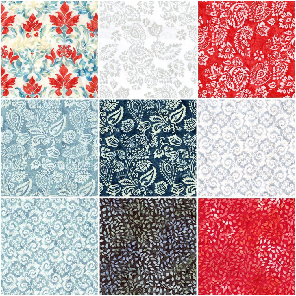 Expressions Batiks DS Americana 9-pc Fat Quarter Bundle