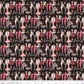 Barbie Vintage Fashion Black Cotton Fabric