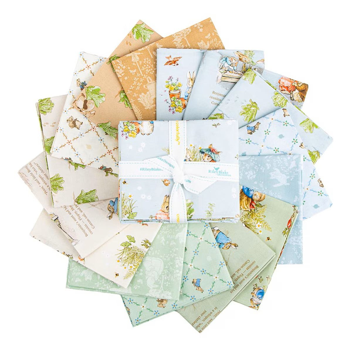 Peter Rabbit & Benjamin Bunny 15 Pcs Fat Qtr Bundle