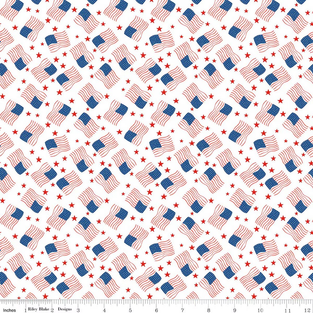Firecracker Flags White