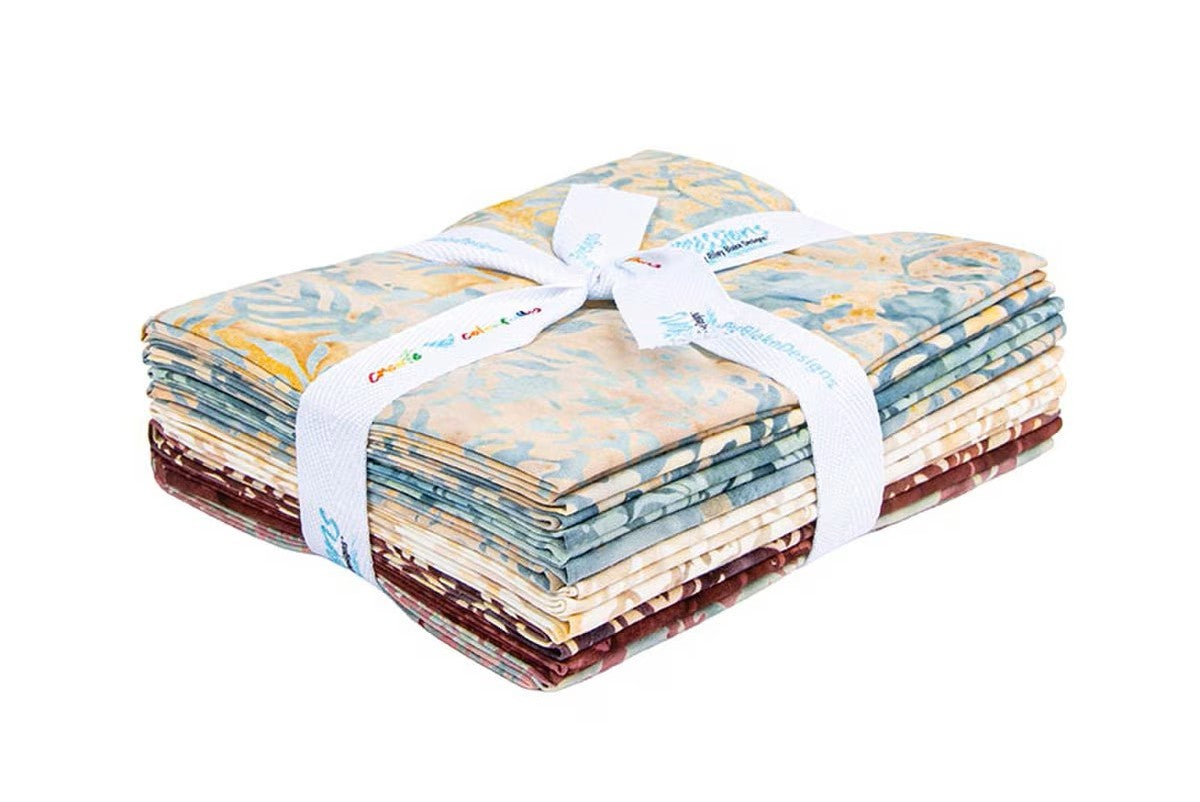 Expressions Batiks Floral Grid Old China Fat Qtr Bundle (9 pcs)