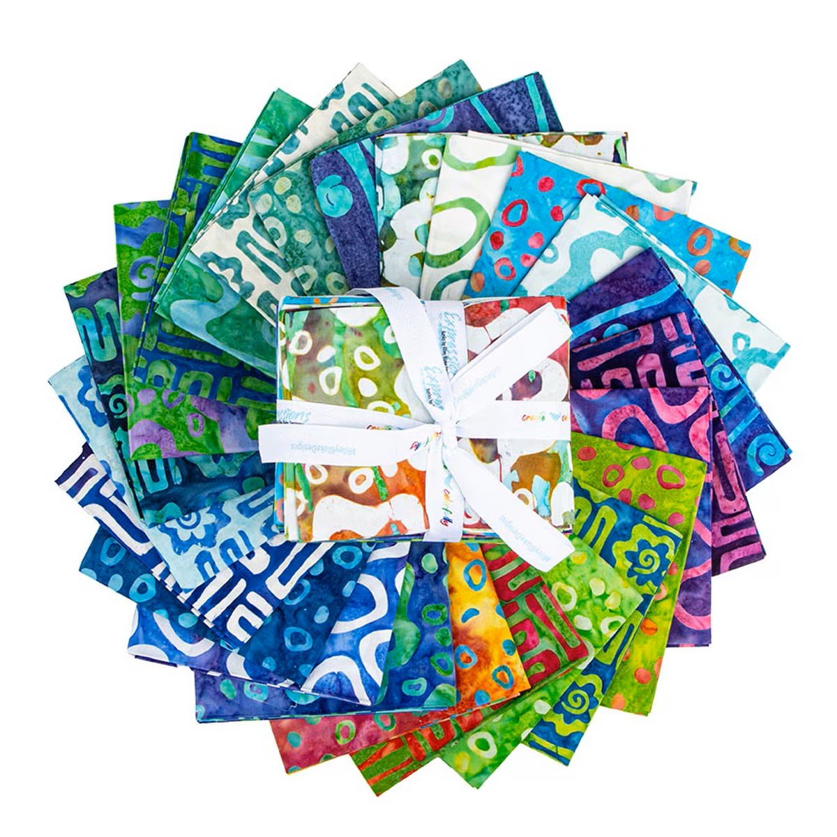 Expressions Batiks Bold In Bloom Fat Quarter Bundle (24 pcs)