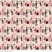 Barbie Vintage Fashion Blush Cotton Fabric