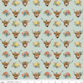 Cowgirl Highland Cows Misty 1-Yard Pre-Cut