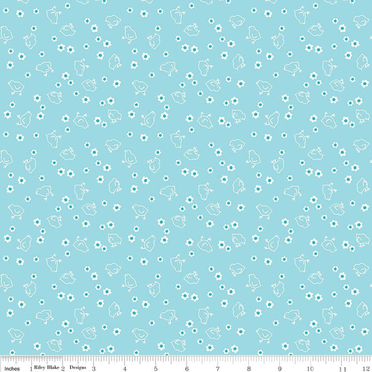 Bee Backings & Borders Chick Aqua Wide Back 3-Yard Bundle