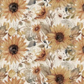 Watercolor Sunflowers Cream Wide Back 3-Yard Bundle