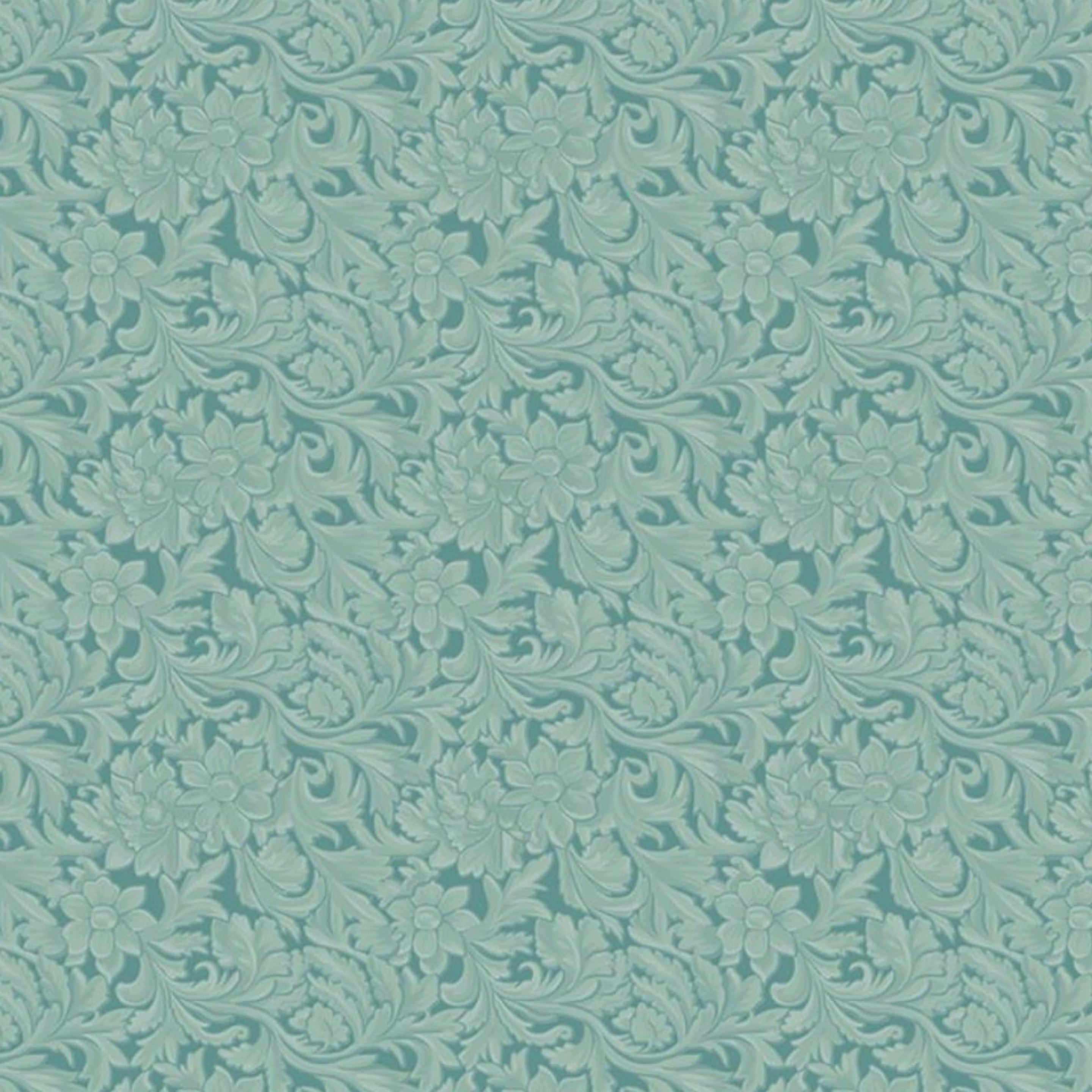 Cowgirl Leather Print Blue 1.5-Yard Pre-Cut