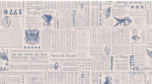 Americana Liberty Blue Quilt Backing 108" by Riley Blake (On Re-order/Due back in July)