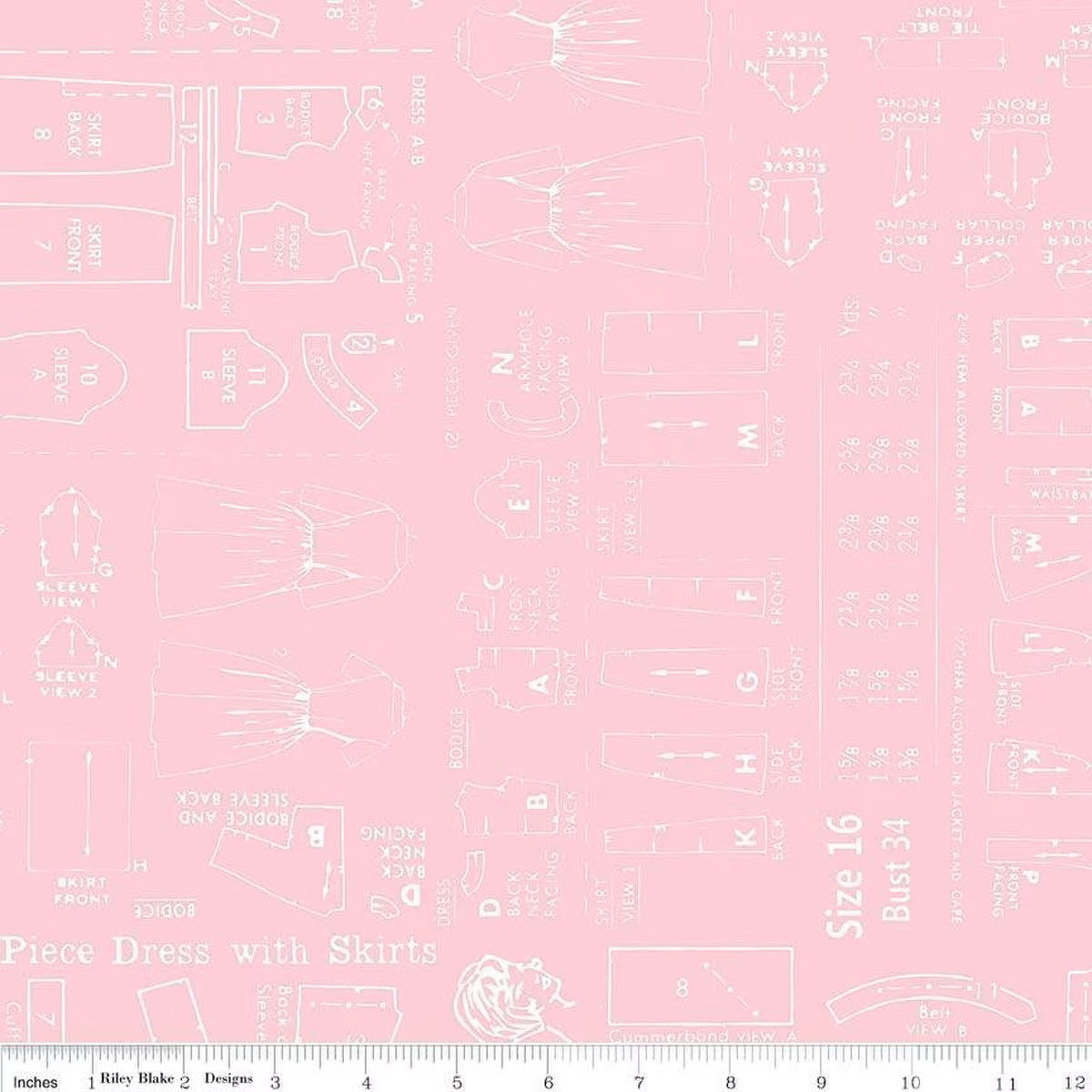 Backings Pattern Pink 3-Yard Wide Back Bundle