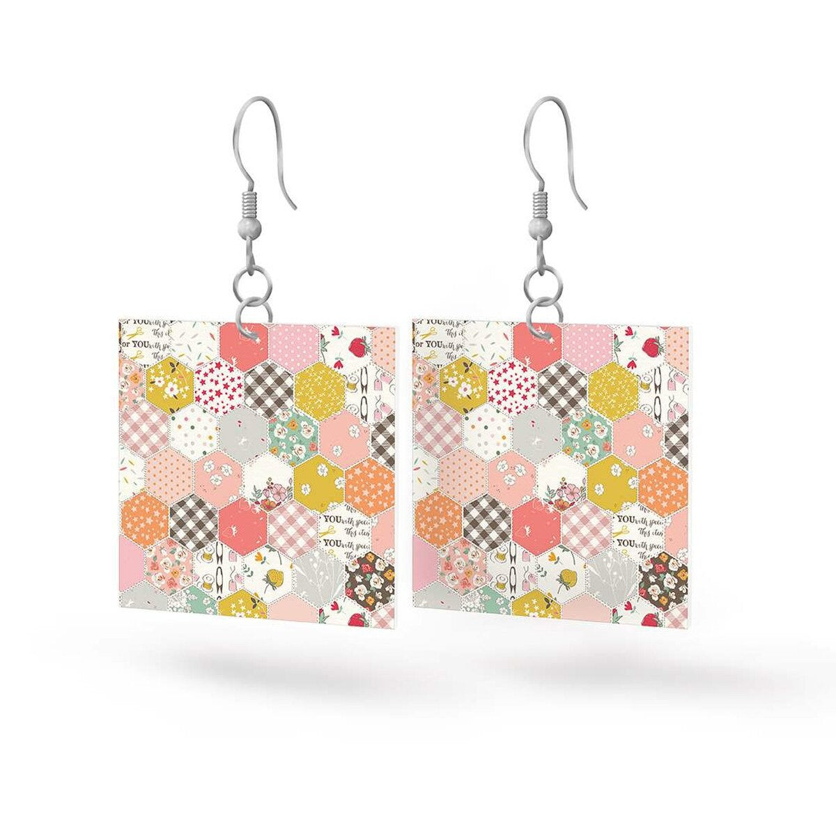 Patchwork Quilt Earrings