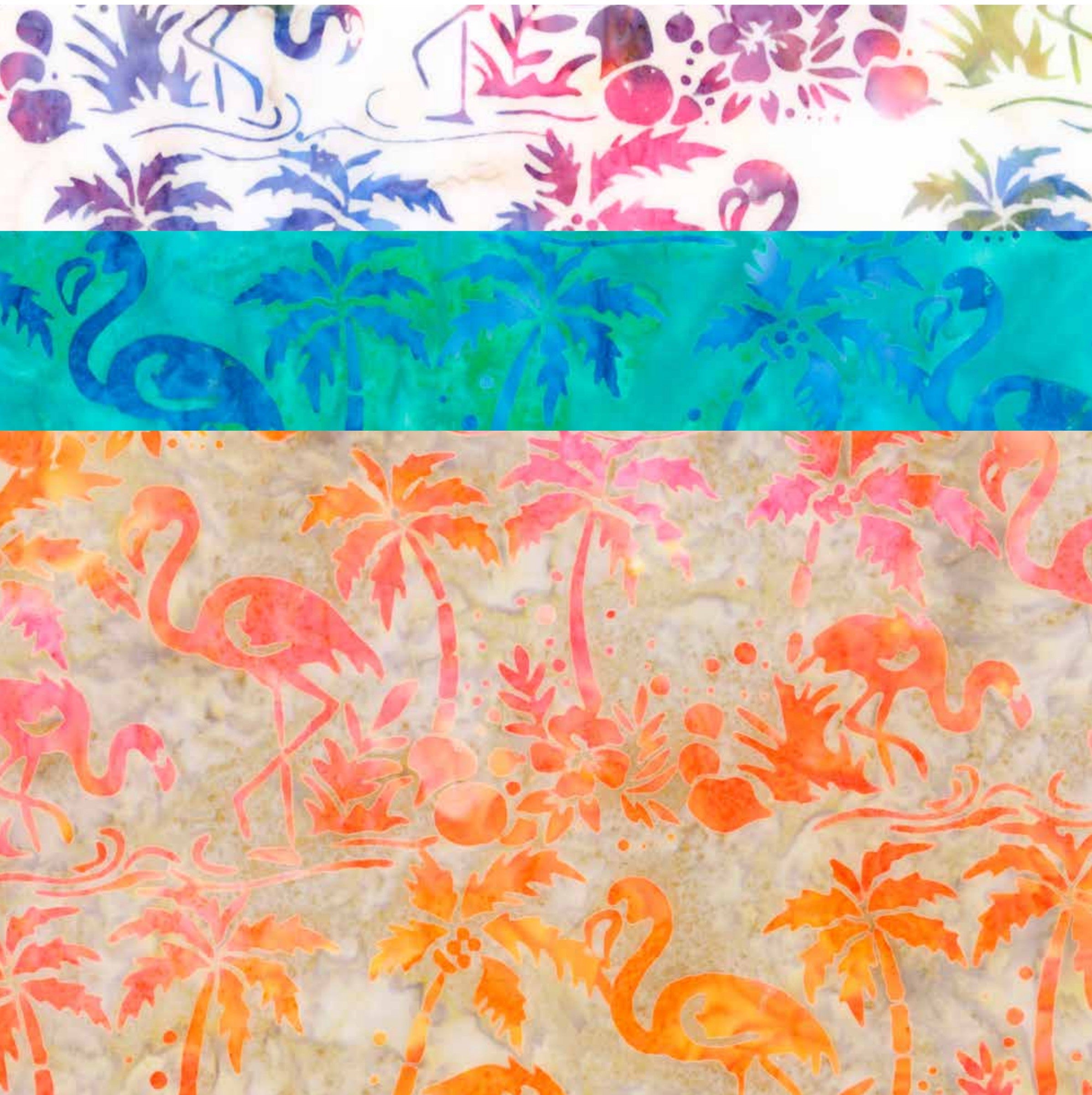 Batiks - Places You'll Go Florida Fat Qtr Bundle (16 pcs)