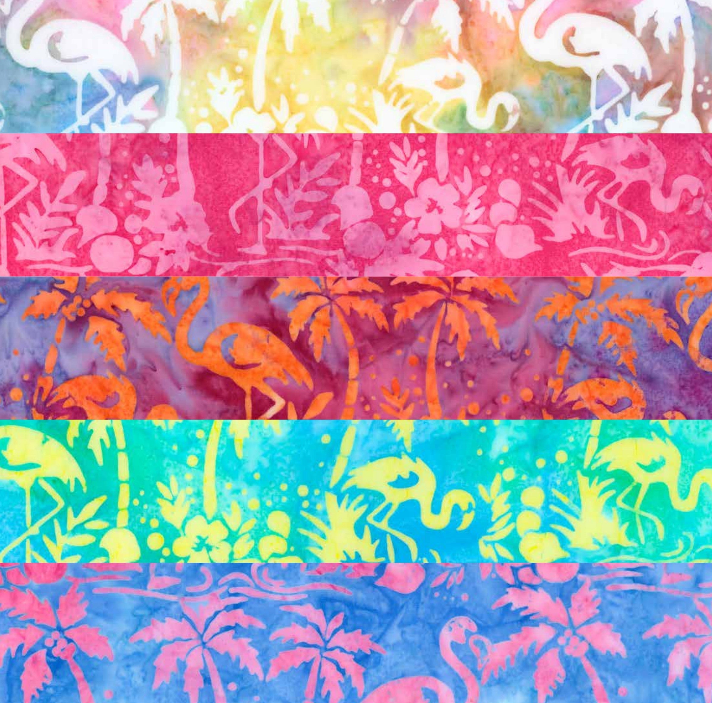 Batiks - Places You'll Go Florida Fat Qtr Bundle (16 pcs)
