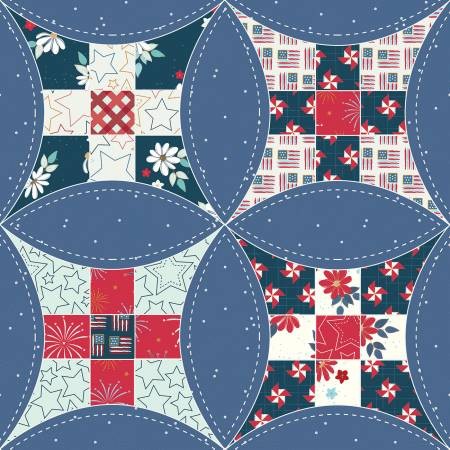 Sweet Freedom Blue Wide Back Fabric